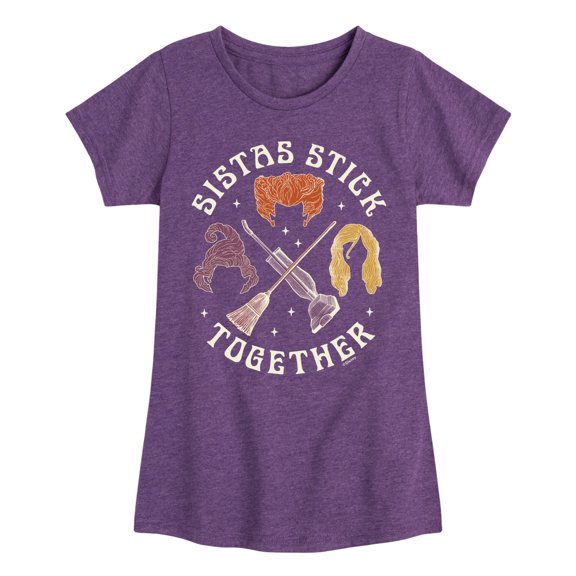 Hocus Pocus - Sistas Stick Together - Toddler And Youth Girls Short Sleeve Graphic T-Shirt