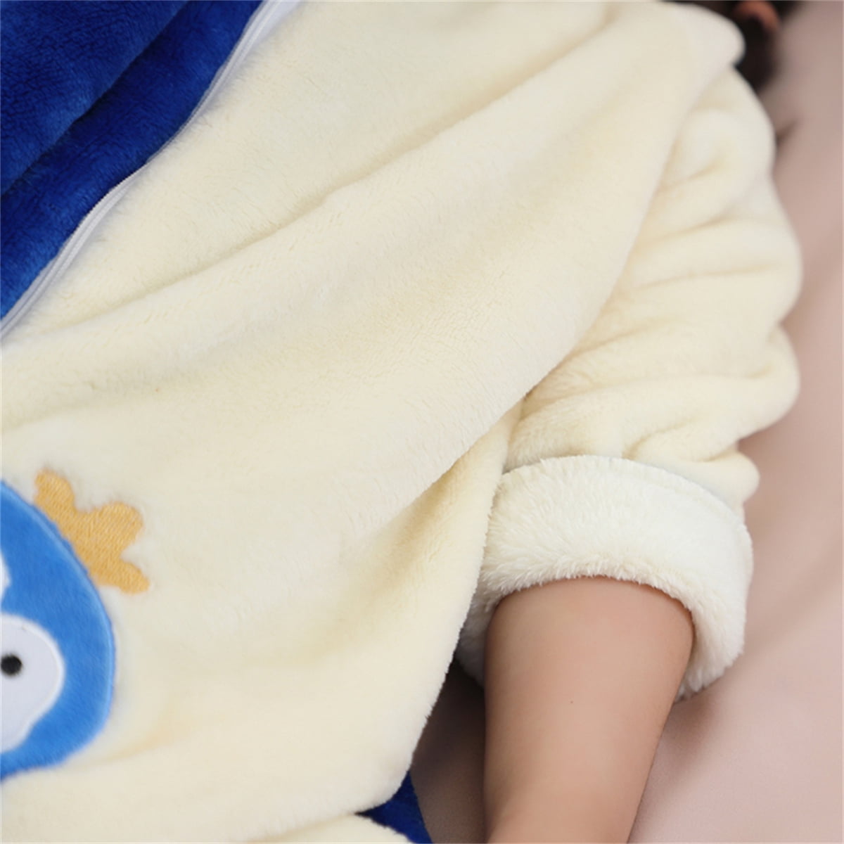 ATAIKU Toddler Sleeping Sack 9M-6T Winter Warm Flannel 2-Way Zipper Baby Sleep Sack with Feet, Infant Animal Penguin Wearable Blanket
