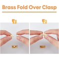 thumbnail image 4 of 12Pcs 24K Gold Jewelry Fold Over Clasp 0.62x0.25inch Brass Fold Clasps Tight Connection Buckle Lightweight Golden Foldover Extension Clasp for Jewelry Making DIY Crafts, 4 of 9