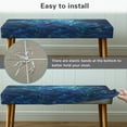 thumbnail image 5 of Whosucclay Blue Hibiscus Flower Print Dining Bench Slipcovers Removable Benches Protector Breathable Bench Covers Wear Resistant Spandex Slipcover for Dining Room, Hotel, Party, 5 of 7