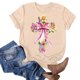 thumbnail image 4 of Blusas de Manga Corta para las Mujeres Divertida Impresión Cuello Redondo Camiseta Vintage, Blusas de Primavera para las Mujeres, 4 of 4