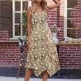thumbnail image 4 of LOVZFMLL Robes Femmes Dames Été Mode Imprimé Sans Manches Col Rond Décontracté Robe Débardeur, 4 of 7