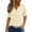 Beige, variant on Women's Henley Neck Short Sleeve Shirt, Lightweight Breathable Button-Down Blouse for Casual & Workwear
