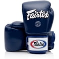 thumbnail image 1 of Guantes de boxeo Fairtex BGV1 para entrenamiento de muay thai, 300 ml, color azul, 1 of 5
