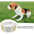 thumbnail image 5 of CHAO Collar de perro con púas ajustable, cuero de PU, 4 filas, collares para mascotas con tachuelas, anillo para cachorros de perros pequeños, medianos y grandes (66 * 7,5 cm-blanco), 5 of 5