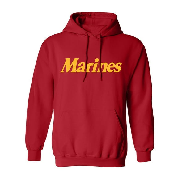 Marines Hooded Sweatshirt in Red