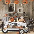 thumbnail image 3 of Rectangle Halloween Tablecloth 60x84 Inch,Horror Pumpkin Castle Skull Rectangle Tablecloth,Polyester Waterproof Wrinkle-resistant and Durable Tablecloth,Suitable for Halloween,Party and Home Decor, 3 of 6