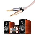 thumbnail image 4 of LINLIN Speaker Banana Cable, Speaker Wire with Dual Gold Plated Plug Tips, Transparent PVC Oxygen-Free Copper Construction, 4 of 7