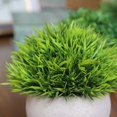 thumbnail image 4 of Bola de hierba artificial en maceta, simulación de hierba, decoración de plantas, decoración de la mesa de la oficina en casa, hierba tipo 2, verde tholdsy HA7593-02B, 4 of 6