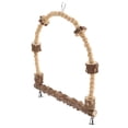 thumbnail image 2 of Percha de madera natural para pájaros medianos y grandes, soporte para loros, jaula de campana oscilante L Zulema Bird Parrot Perch Stand, 2 of 8