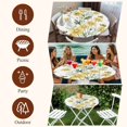 thumbnail image 6 of Round Table Cover 45-54 Inch Yellow Spring Floral Waterproof Reusable Table Cloth Round Fitted Vinyl Tablecloth with Elastic Edged for Parties Outdoors, Summer Daisy Botanical Flowers, 6 of 6