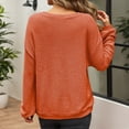 thumbnail image 4 of KHONTS Oversized Sweater for Women 2025 Fashion Crewneck Long Sleeve Pullover Tops Waffle Knit Tops Fall Trendy Sweatshirts Orange XXXXL, 4 of 4