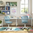 thumbnail image 5 of Homy Casa Adjustable Teen Desk Chair with Wheels, Swivel Office Chair with Mesh Back, Dusk Blue, 5 of 6