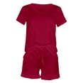 thumbnail image 7 of MAIHAN Women Summer Outfits Women Clothing Short Sleeve Tops Shorts Leggings Sets Women 2 Piece Outfits Plus Size Outfits for Curvy Women, 7 of 7