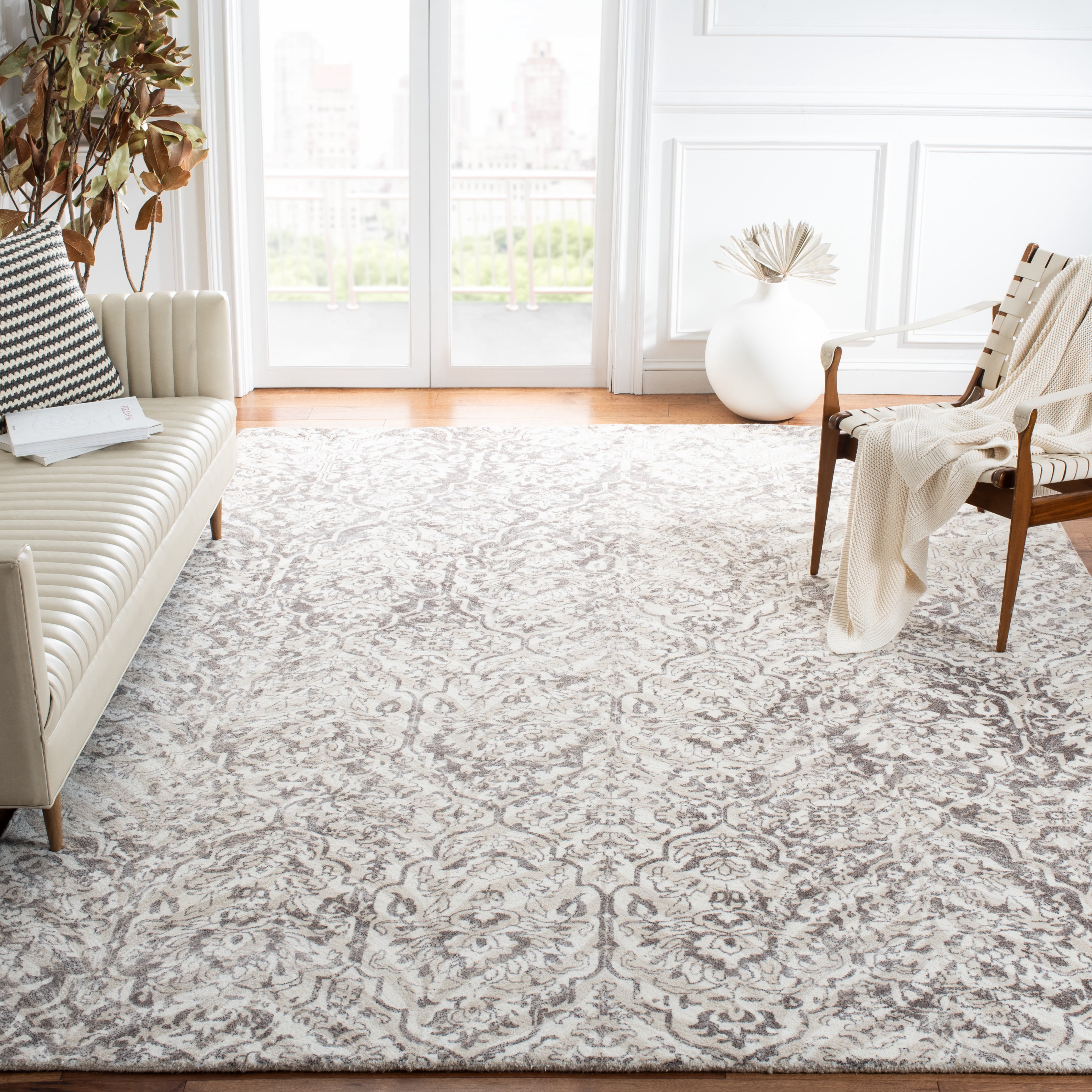 SAFAVIEH Restoration Vintage Delmar Abstract Area Rug, Beige/Ivory, 8' x 10'