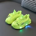 thumbnail image 2 of Otqutp Baby Toddler Rubber Foam Light up Sneakers Lace Lightweight Toddler First Walking Non Slip Sport Shoes Running Outdoor, 2 of 4