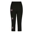 thumbnail image 5 of ZACPNCV Girls Capri Leggings Independence Day Print High Waist Kids Leggings Athletic Sports Workout Dance Tights Cropped Pants Black 2-3 Years, 5 of 9