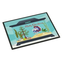 Carolines Treasures CK4522MAT Comb Tail Betta Merry Christmas Door Mat Indoor Rug or Outdoor Welcome Mat 18x27 Doormat