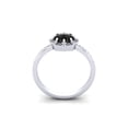 thumbnail image 3 of SuperJeweler 1 Carat Rose Cut Black and White Diamond Halo Ring In 14 Karat White Gold For Women, 3 of 6