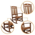 thumbnail image 2 of PolyTEAK Porch Rockers Collection Poly Lumber Rocking Chair, Brown, 2 of 8