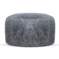 thumbnail image 1 of Gouchee Home Simcoe Faux Rabbit Fur Foam Bean Bag Chair – Large 4ft Charcoal Lounger with Pre-Cut Foam Filling, Soft Washable Cover, and Durable Inner Liner – Cozy Seating for Dorm or Living Room, 1 of 6