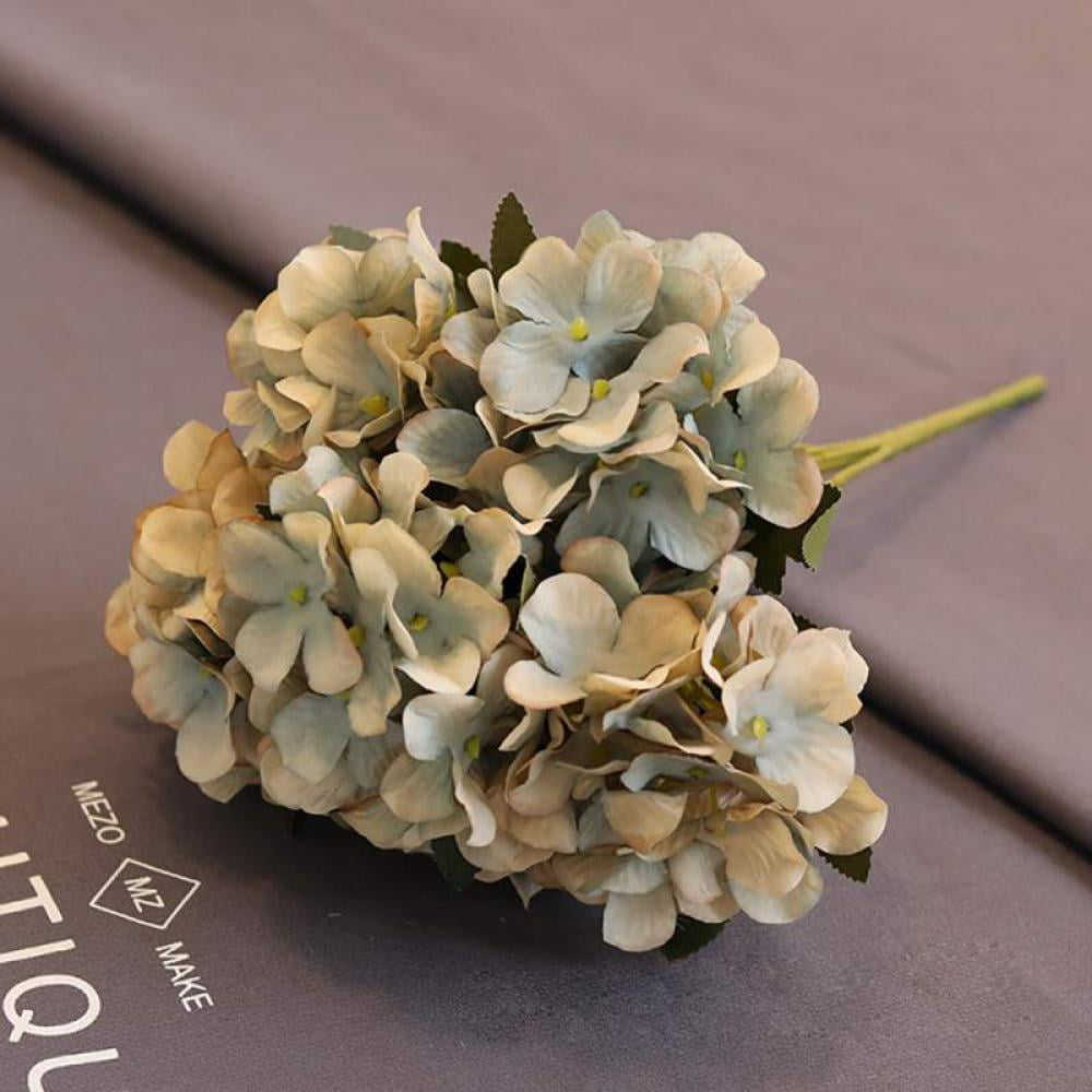 6Heads Hydrangea Silk Fake Flowers Flores Artificiales Home Wedding Decor 