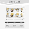 thumbnail image 4 of Sikiie Gnomes Honey Bee Print Plush Pillow Cover, Wrinkle-proof and Stain-resistant Pillow Protector without Pillow Core, Home Decoration-16"x24", 4 of 6