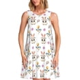 thumbnail image 1 of Fotbe easter Vestido de Verano sin Mangas para Mujer – Vestido Midi Línea A, Estilo Camiseta Floral, Vestido Playero Casual y Fluido, 1 of 7
