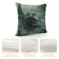 thumbnail image 4 of Orinice Crocodile Graphic Decorative Throw Pillow Cover for Home Couch Living Room Bed Sofa - Short Plush Material - 1PC 20x20in, 4 of 5