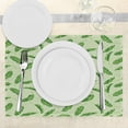 thumbnail image 3 of Ambesonne Jungle Place Mats Set of 4, Oceanic Climate Palms, Standard Size, Fern and Pale Green, 3 of 6