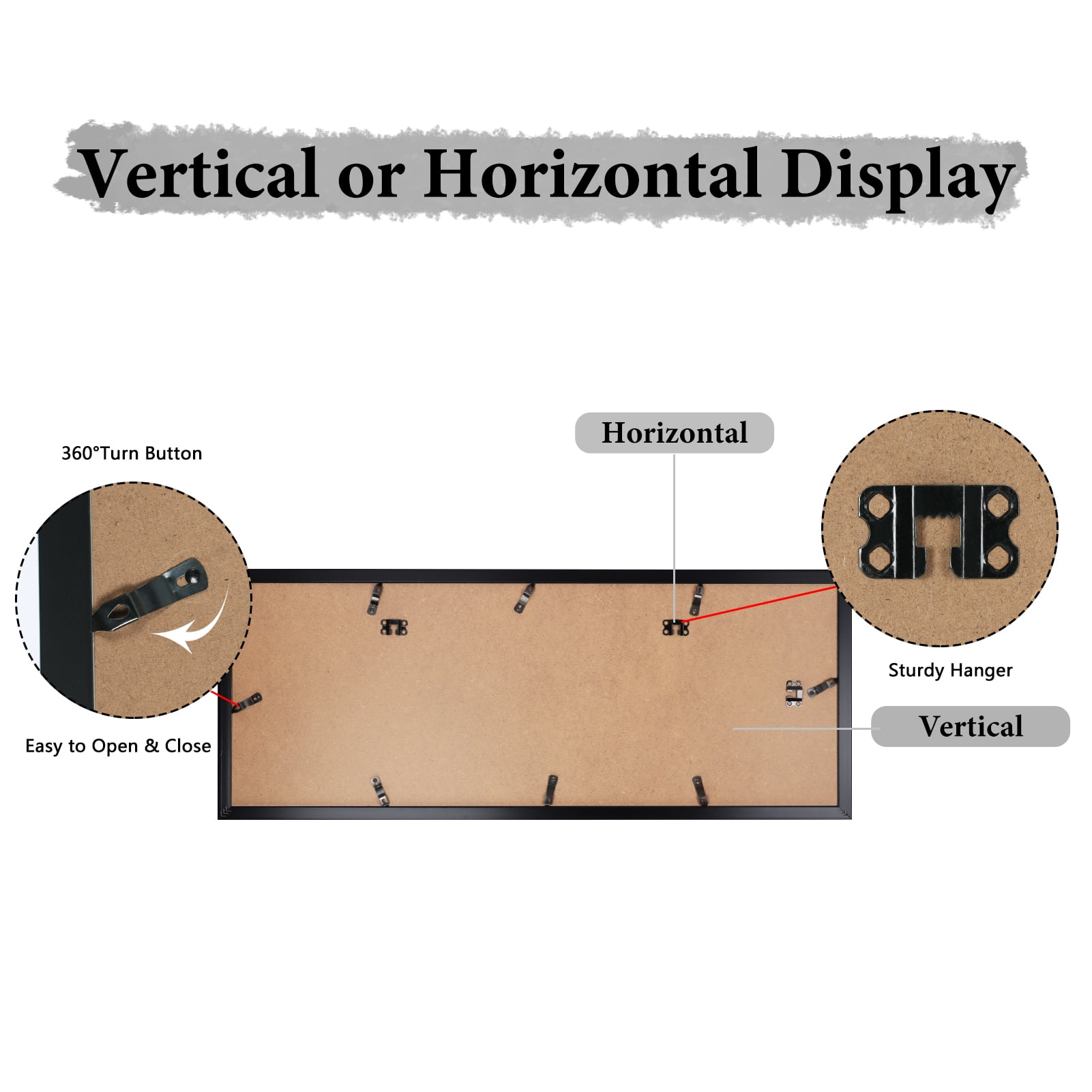 2 Pack 12 Opening 4x6 Collage Picture Frames, Black Photo Frame for Wall Mounted