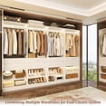 thumbnail image 6 of Homieasy Closet System with Wooden Drawers, Adjustable Angled Shoe Rack, Sturdy Garment Rack, Walk-in Closet Organizers, White, 6 of 7