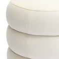 thumbnail image 4 of TOV Furniture Stefanie Cream Velvet Ottoman, 4 of 7