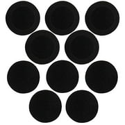On-Ear Cushions 60mm/2.4" Foam Ear Pads Headphone Headset Covers, Round (5 Pairs) Pack of 10