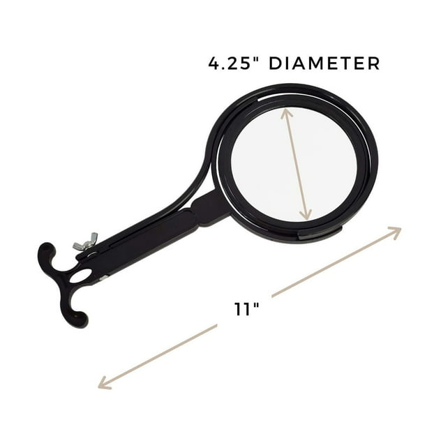 Rucci M626 Plastic Neck Mirror 3x Magnification, Black