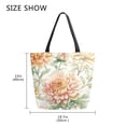 thumbnail image 5 of Large Canvas Bag 13.5x5.1x15 Inch Canvas Bag Shopping Canvas Bag Suitable For Outing Shopping Travel Out Of Large Capacity Storage Chrysanthemums Beige, 5 of 9
