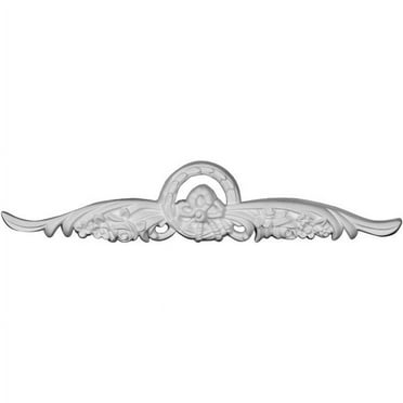 10 5/8"W x 2 1/8"H x 3/4"P Wreath Onlay