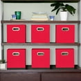 thumbnail image 5 of Household Essentials 6 ct Open Fabric Cube Storage Bins, Regal Red, 5 of 5