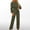 Army Green, variant on Jumpsuits For Women Elegant Long Sleeve Wide Leg Pants One Piece Jumpsuits Baggy Overalls Crew Neck Going Out Rompers For Women 2026 M