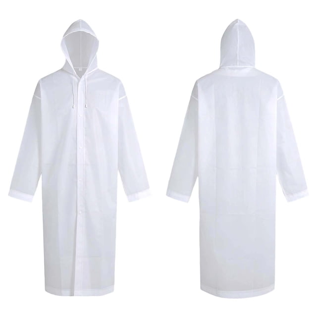 Poncho de Pluie Jetable Poncho de Pluie Unisexe Réutilisable Imperméable Transparent en PEVA Cape de Pluie Portable Manteau de Pluie Respirant pour Voyage Randonnée Cyclisme et Camping