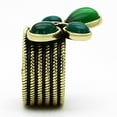 thumbnail image 4 of IP Gold(Ion Plating) Stainless Steel Ring with Synthetic Synthetic Glass in Emerald for Women Style TK1104, 4 of 4
