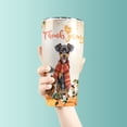 thumbnail image 3 of Happy Thanksgiving Miniature Pinscher with Turkey Pumpkins Autumn Vibes 30oz Stainless Steel Tumbler Insulated Cup with Lid Mini Pin Dog Lover - 12018, 3 of 5