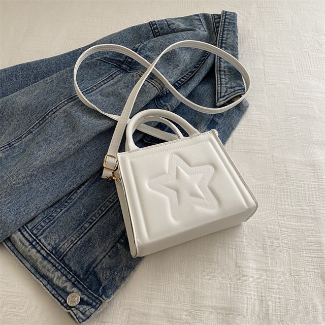 Bolso bandolera de hombro con hendidura de cinco estrellas y diseño de nicho de moda coreana, nuevo bolso cuadrado pequeño de alto valor para otoño de 2025