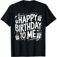 thumbnail image 1 of Camiseta de Cumpleaños "Feliz Cumpleaños a Mí" Divertida para Mujer - Talla Extra Grande en Negro, 1 of 7