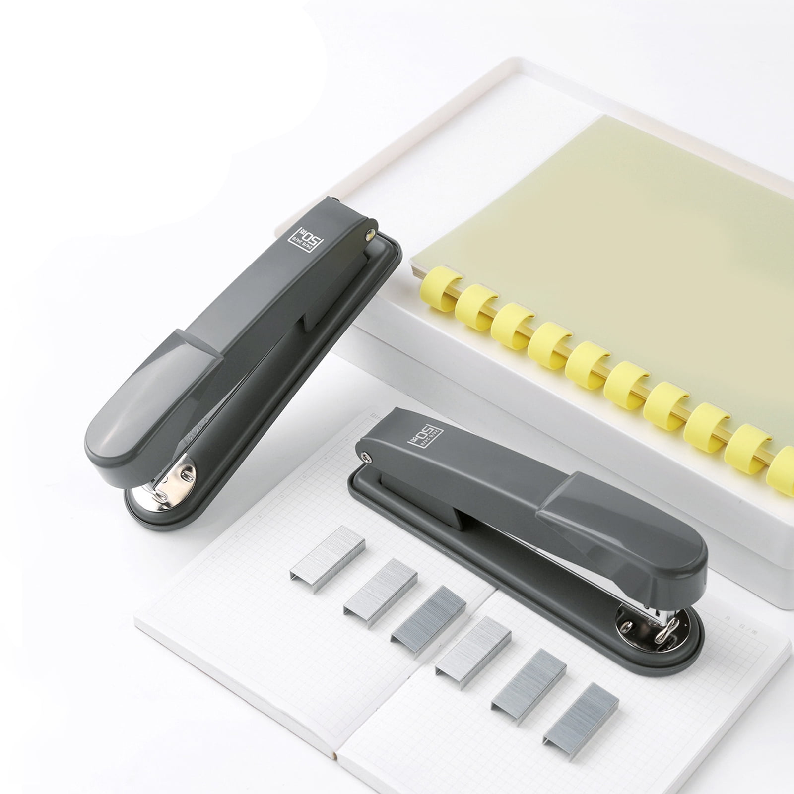 Metal Stapler Easy to Load Booklet Stapler 50 Sheets Effortless Stapler Desk Stapler for Home & Office