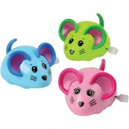 Wind Up Mice Toy, 3 Assorted Colors