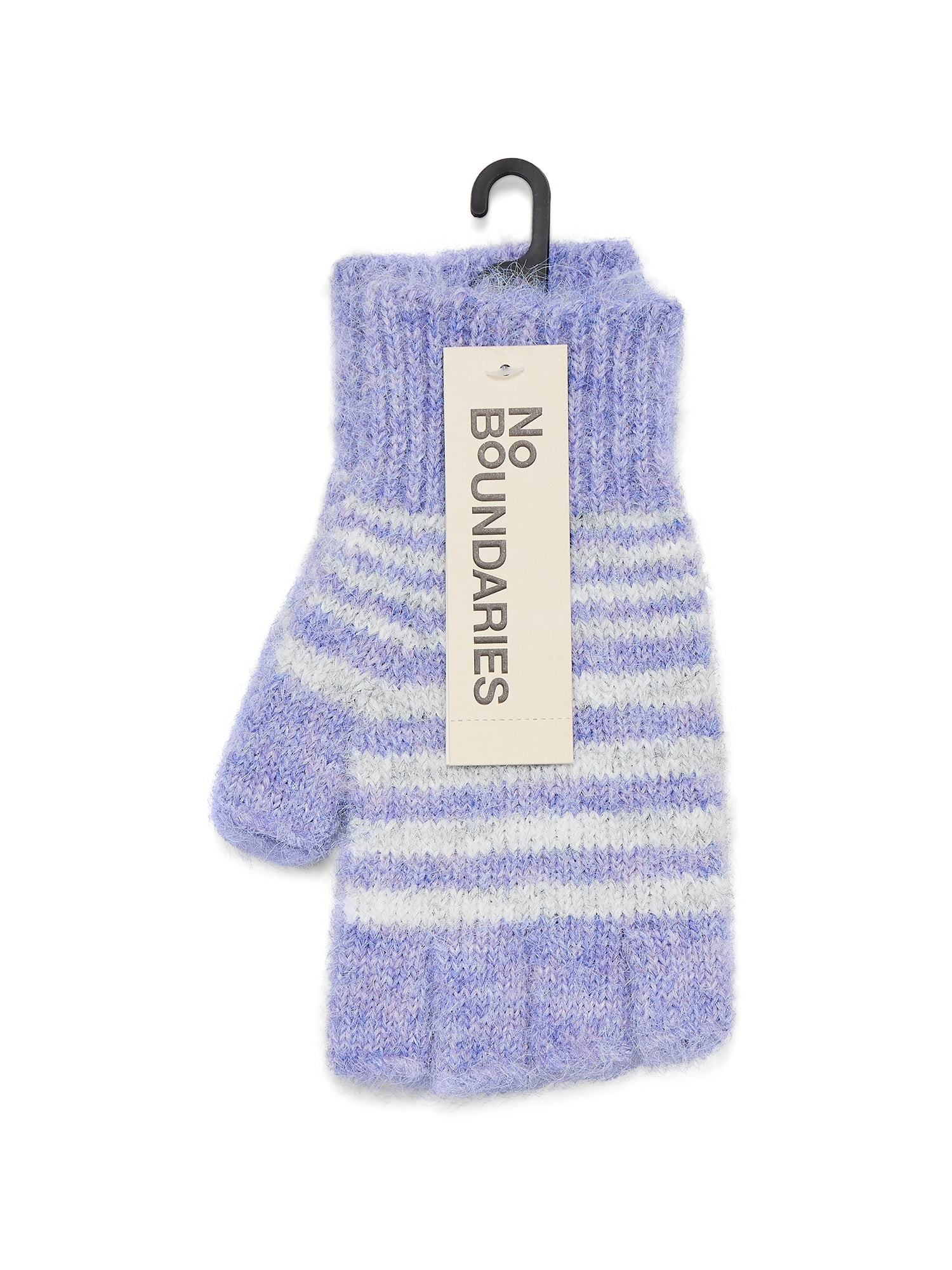 No Boundaries Cozy Fingerless Gloves, Women's, Lilac Multi
