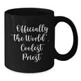 thumbnail image 2 of Funny Priest Gifts from Friends for Men - 'Officially The World's Coolest Priest' Black Coffee Mug, Graduation Unique Gifts, 2 of 4