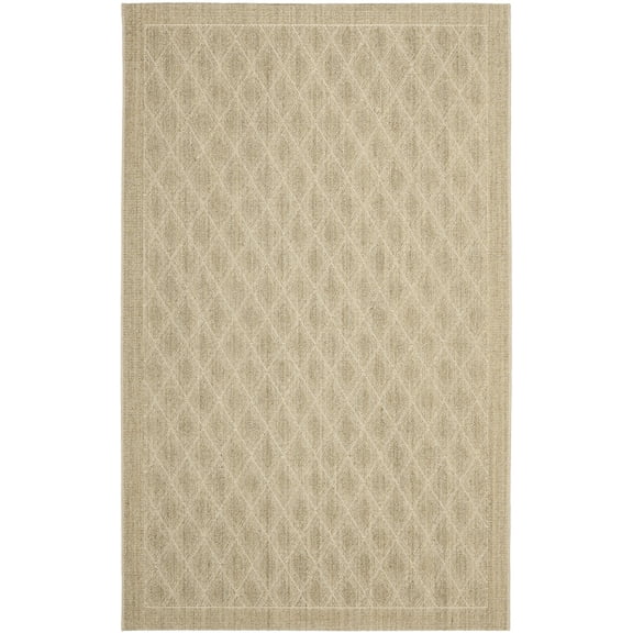 SAFAVIEH Palm Beach Femie Geometric Area Rug, Sand, 6' x 9'