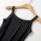 thumbnail image 4 of Puntoco Camisetas de cuello cuadrado para mujer, top informal de verano de gran tamaño a la moda de color sólido con cuello redondo, camiseta sin mangas, 4 of 5